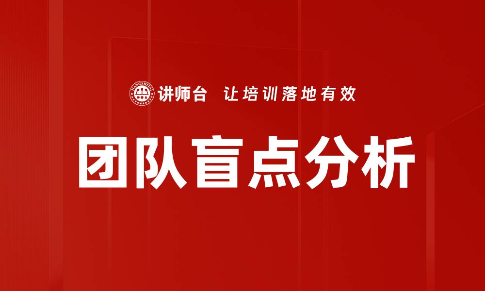 文章团队盲点分析的缩略图