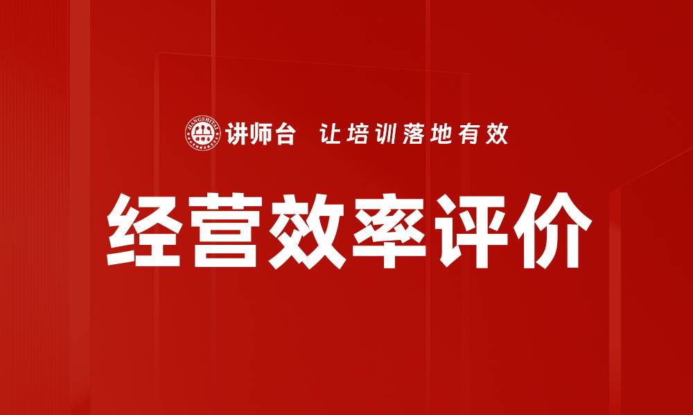 文章经营效率评价的缩略图