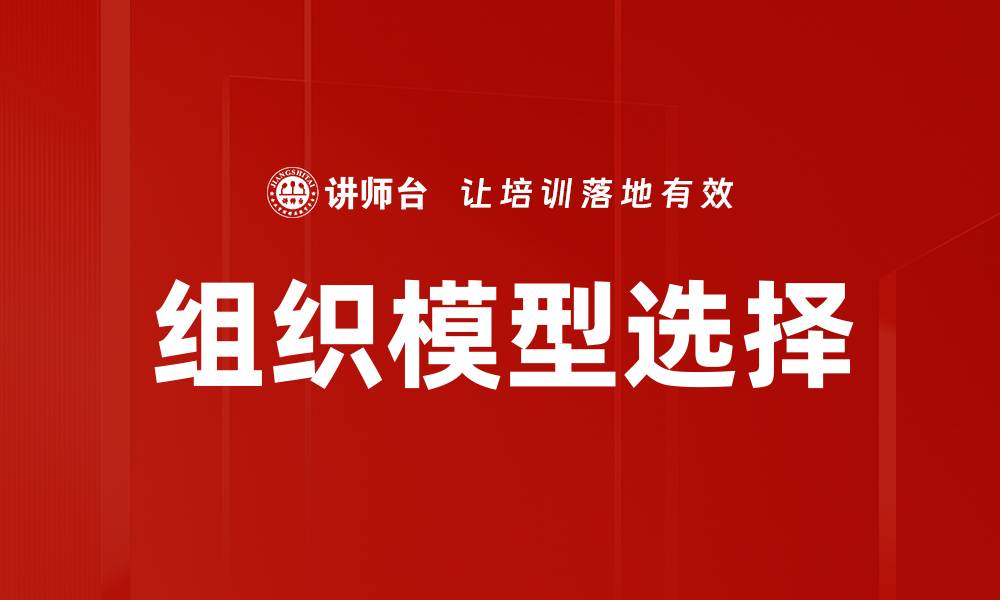 组织模型选择