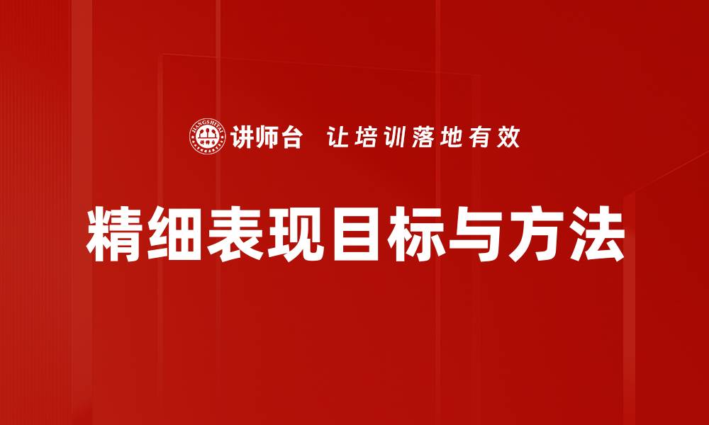 文章精细表现目标与方法的缩略图
