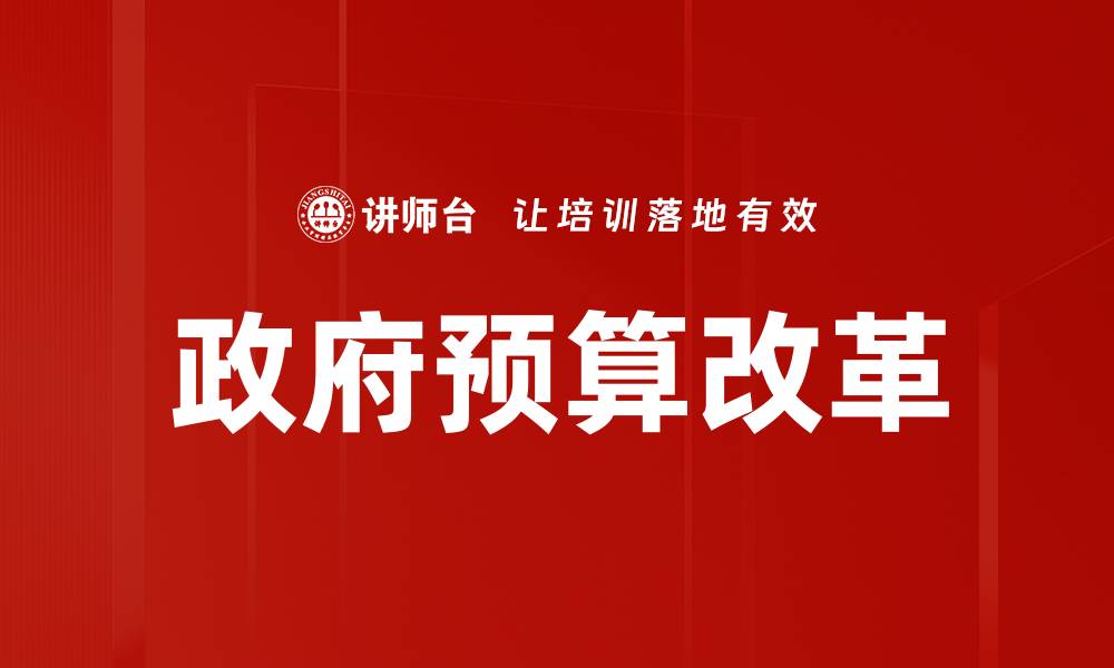 文章政府预算改革的缩略图
