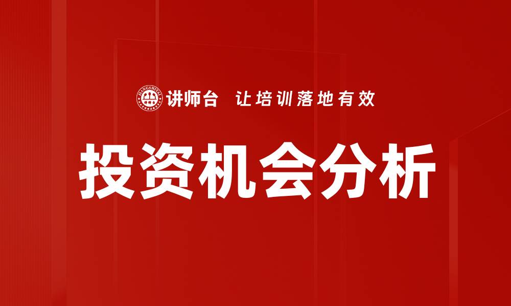 投资机会分析