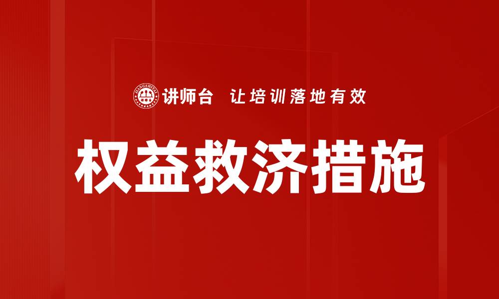 文章权益救济措施的缩略图