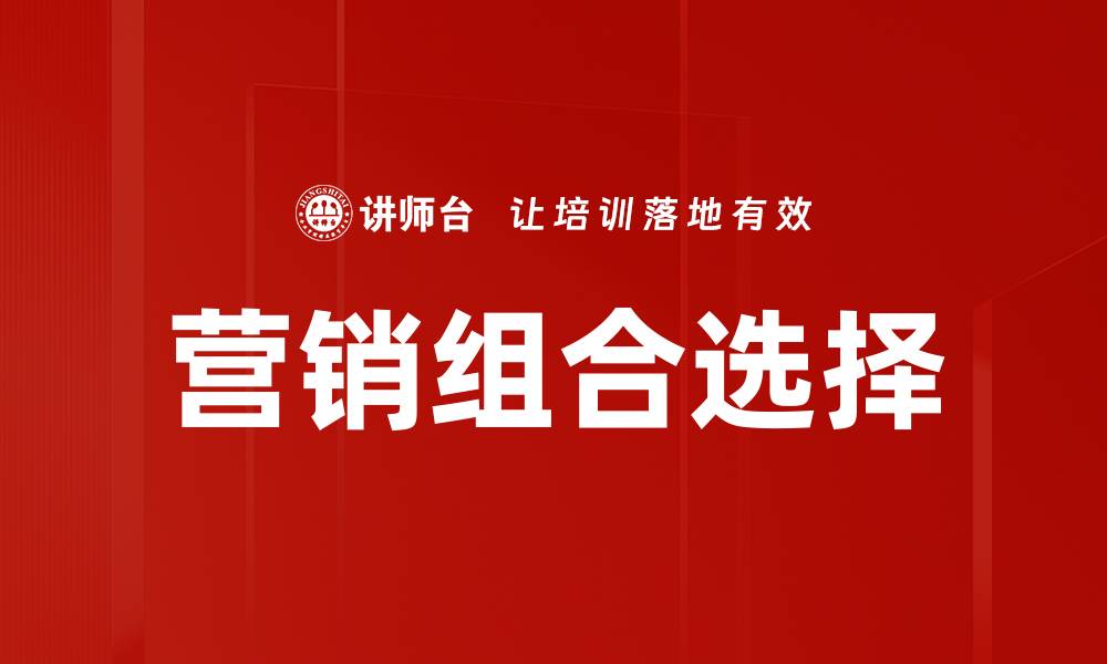 营销组合选择