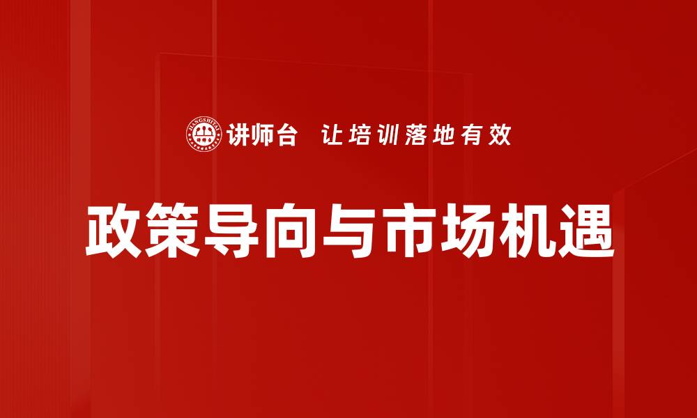 政策导向与市场机遇