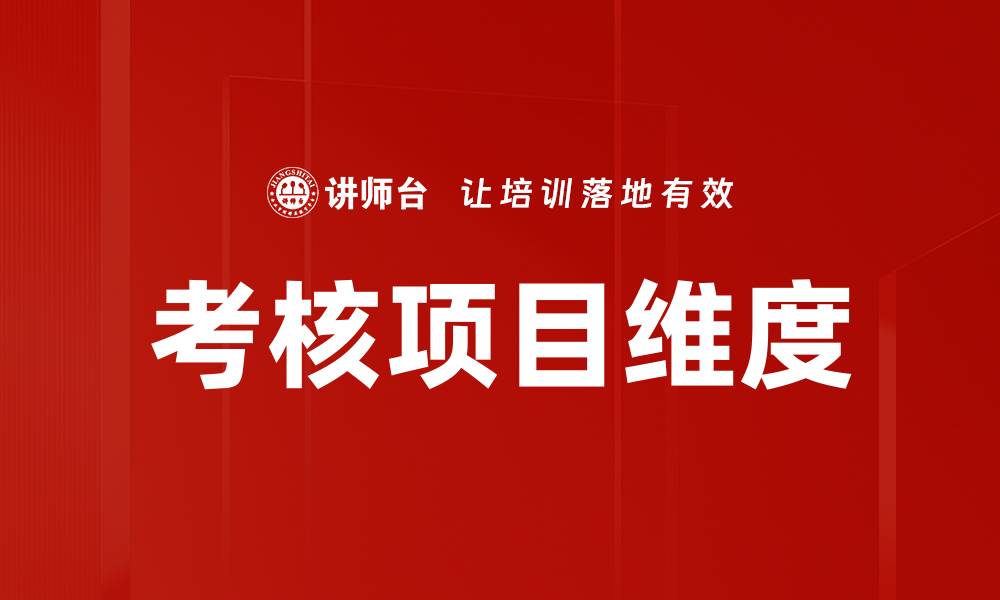 考核项目维度