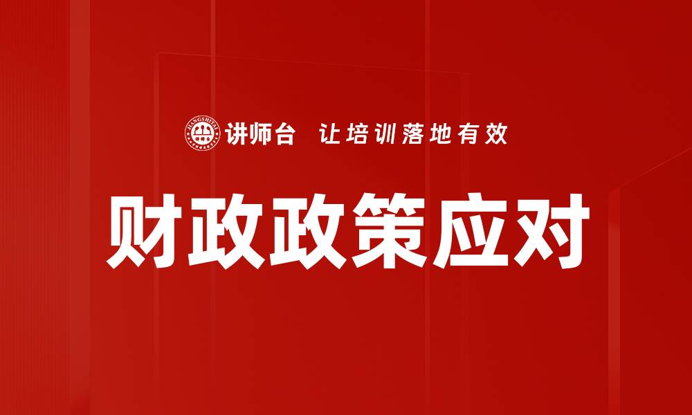 财政政策应对