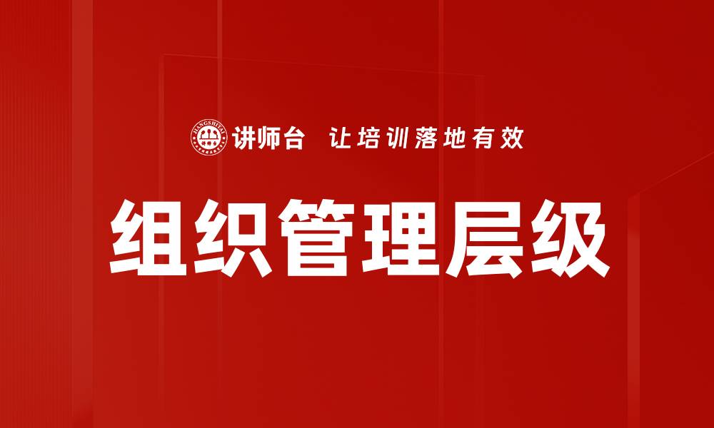 组织管理层级