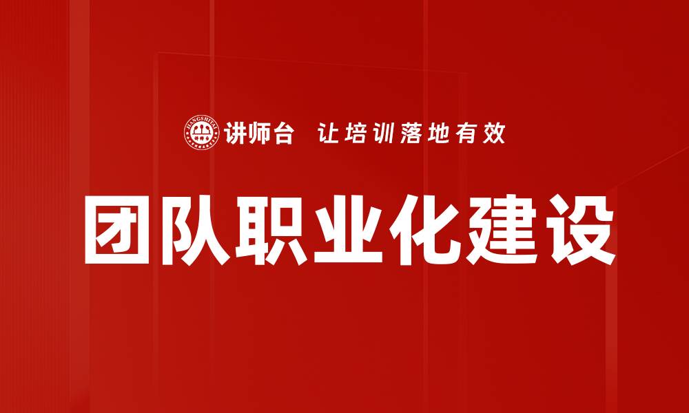 团队职业化建设