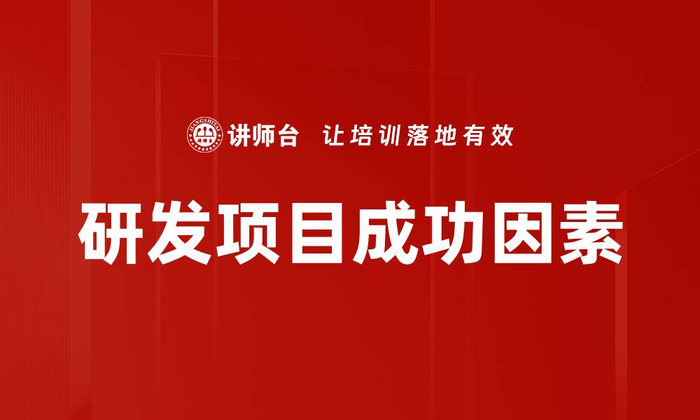 文章研发项目成功因素的缩略图