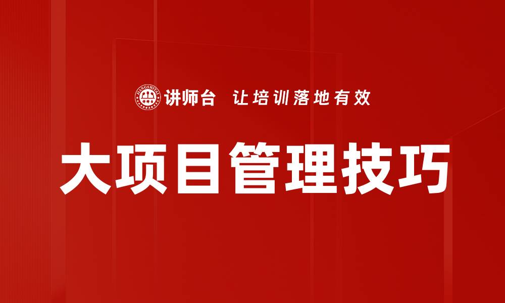 文章大项目管理技巧的缩略图