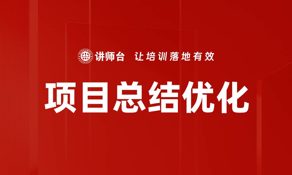 项目总结优化