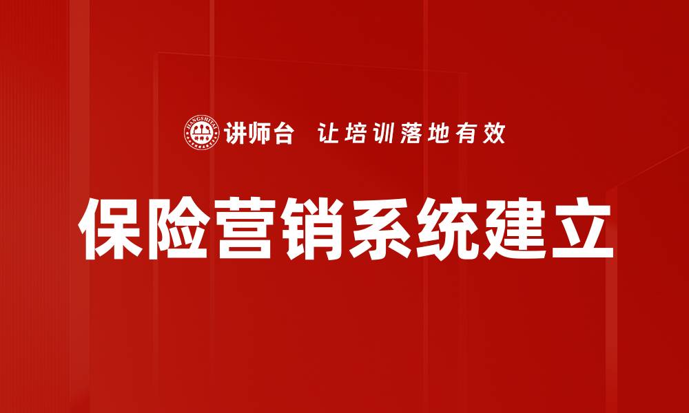 保险营销系统建立