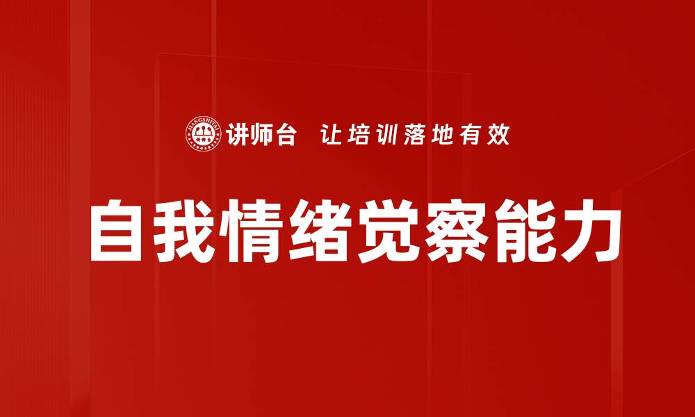 自我情绪觉察能力