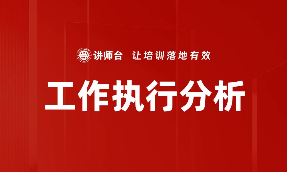 工作执行分析