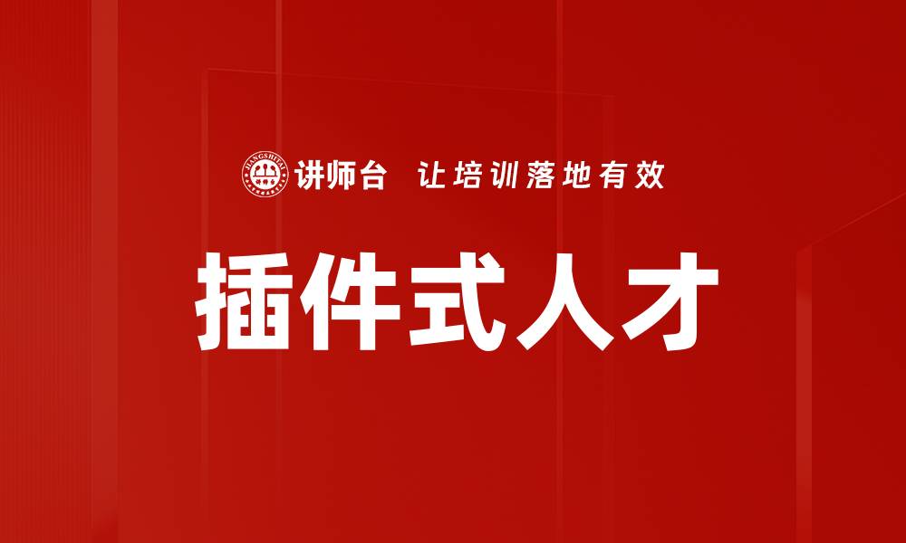 插件式人才