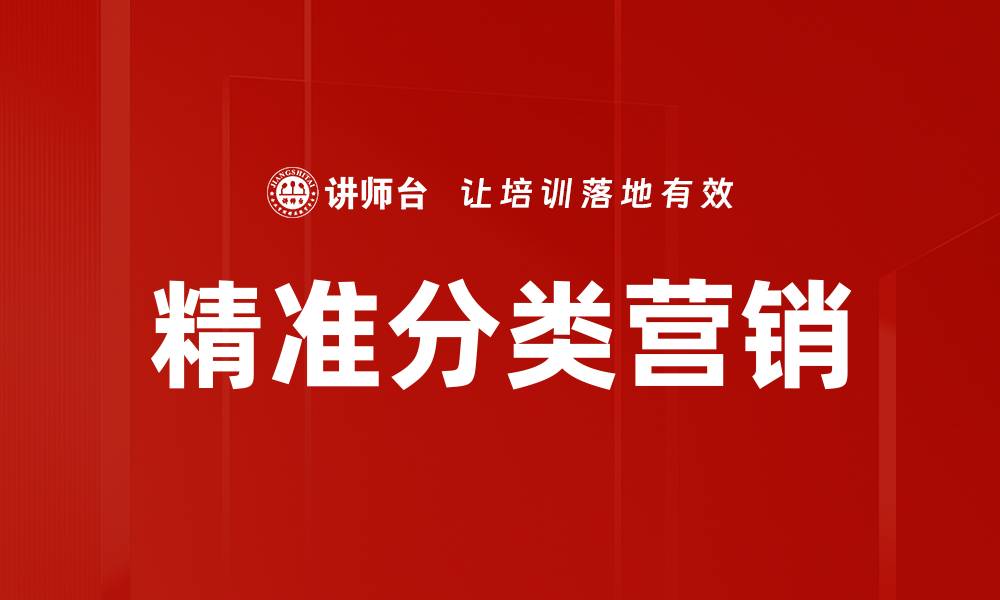 精准分类营销