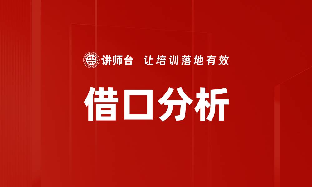 借口分析