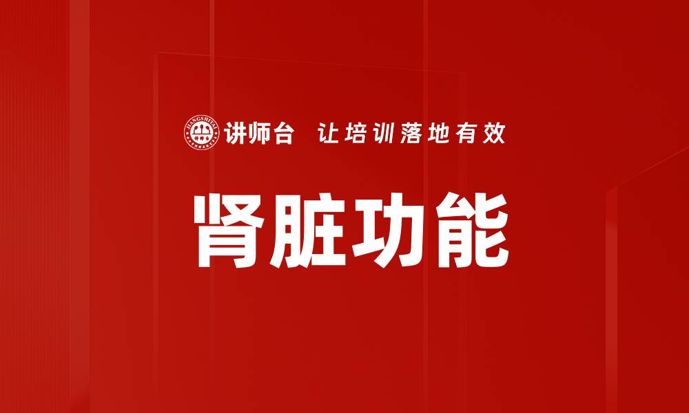 文章肾脏功能的缩略图