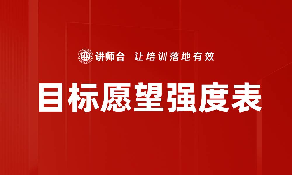 文章目标愿望强度表的缩略图