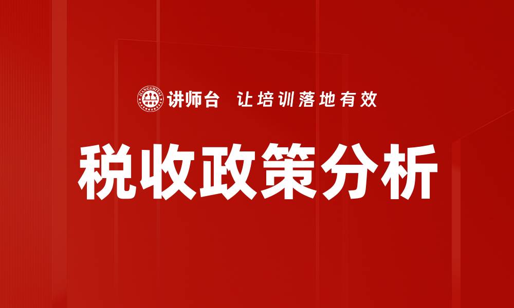 税收政策分析