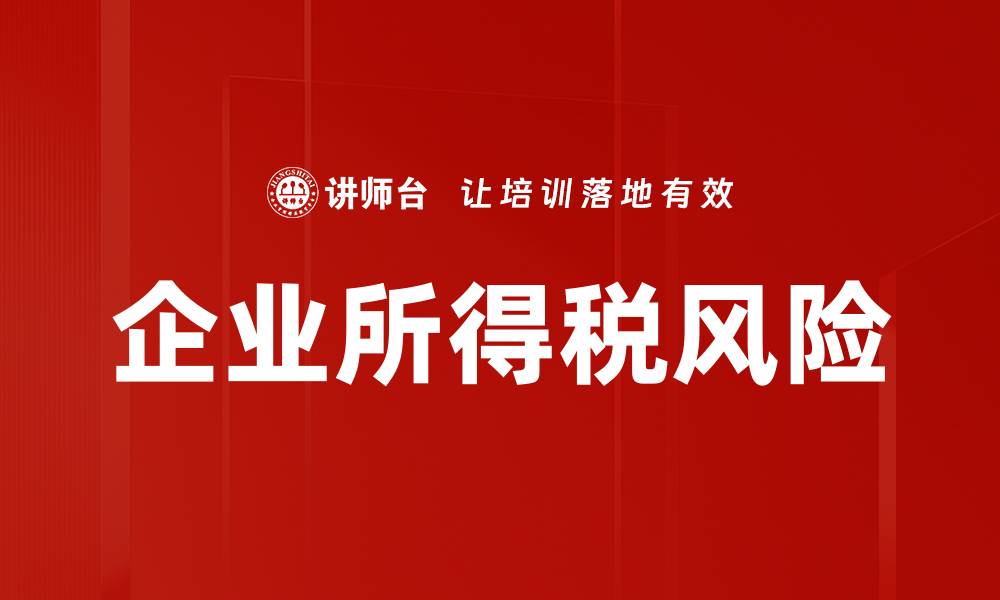 文章企业所得税风险的缩略图