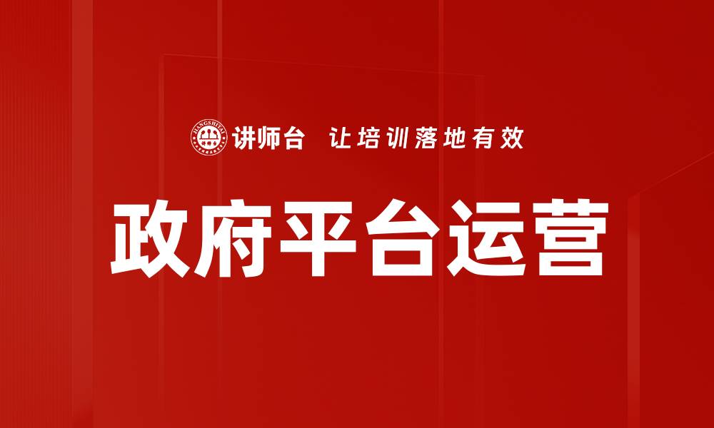 政府平台运营