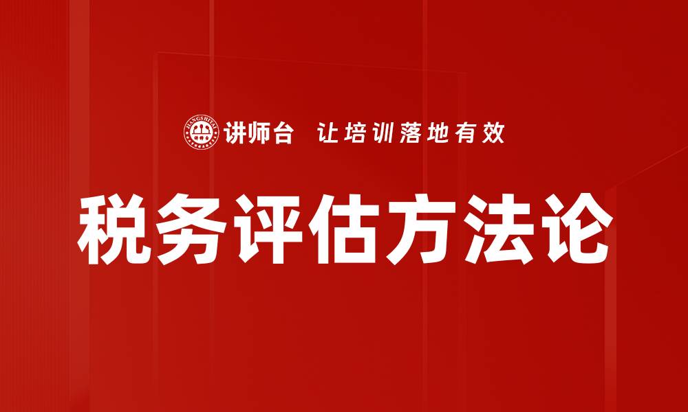 文章税务评估方法论的缩略图