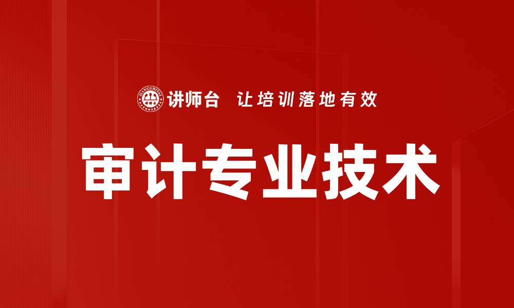 文章审计专业技术的缩略图
