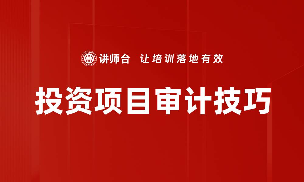 文章投资项目审计技巧的缩略图