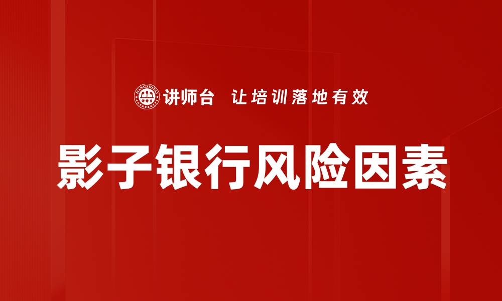 文章影子银行风险因素的缩略图