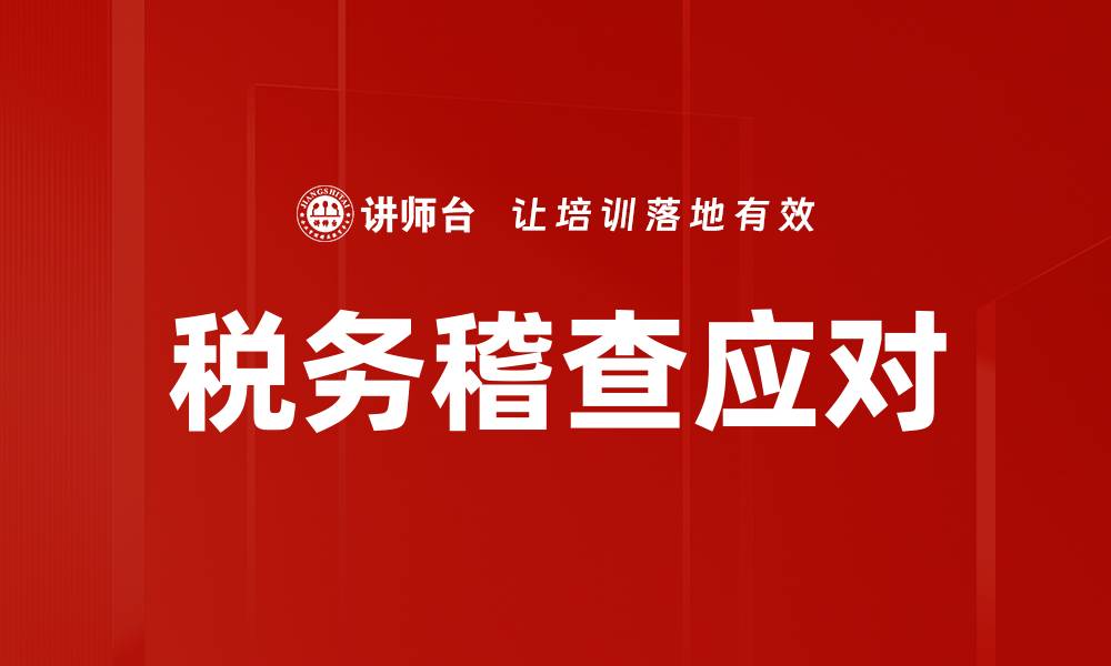 税务稽查应对