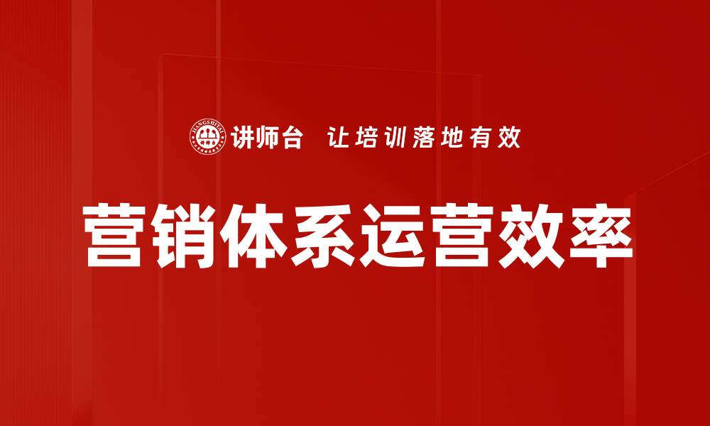 文章营销体系运营效率的缩略图