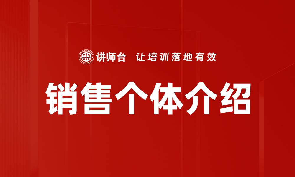 销售个体介绍