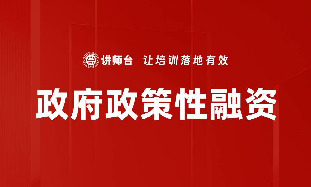 政府政策性融资