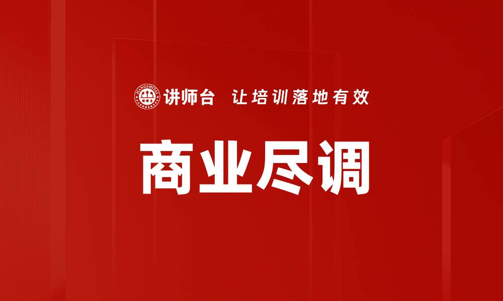 文章商业尽调的缩略图