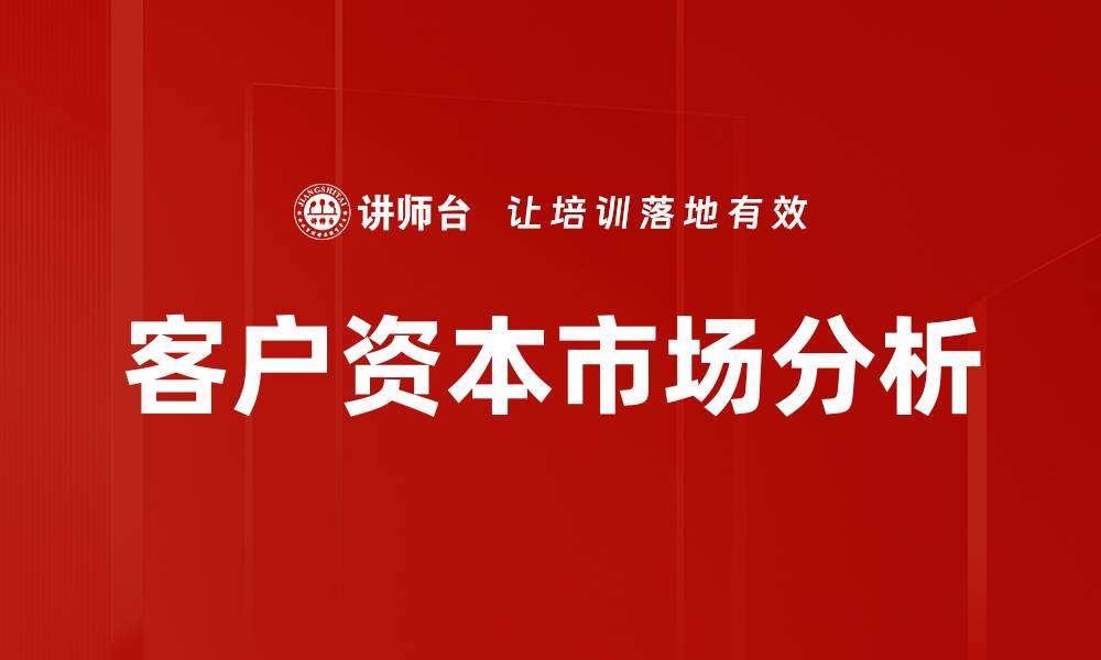 文章客户资本市场分析的缩略图