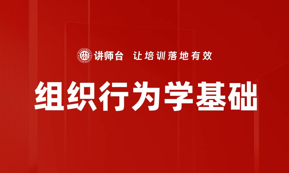 组织行为学基础