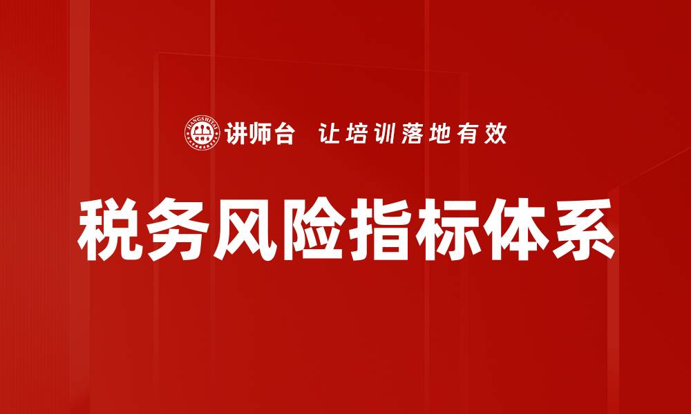 税务风险指标体系