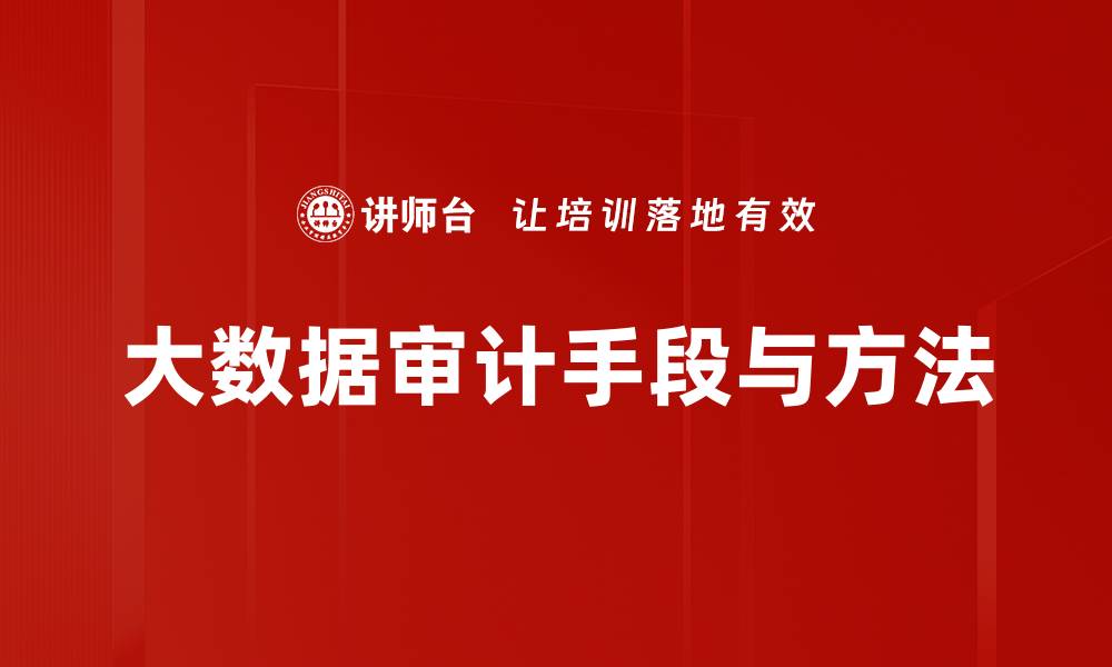 文章大数据审计手段与方法的缩略图