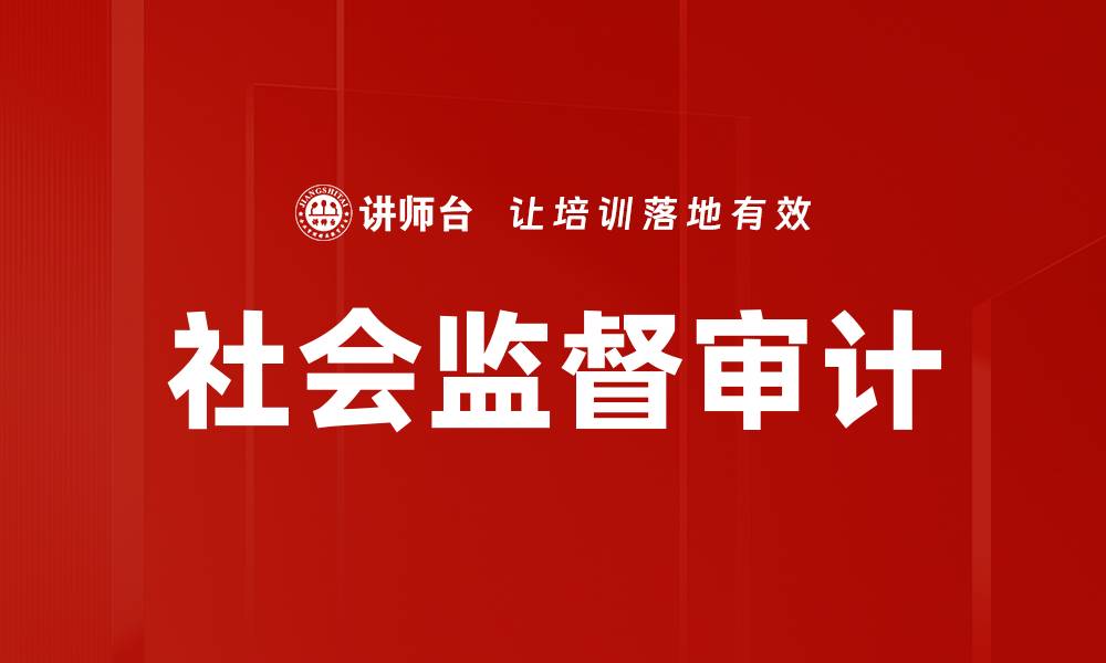 文章社会监督审计的缩略图