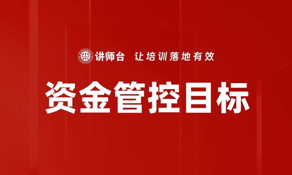 资金管控目标