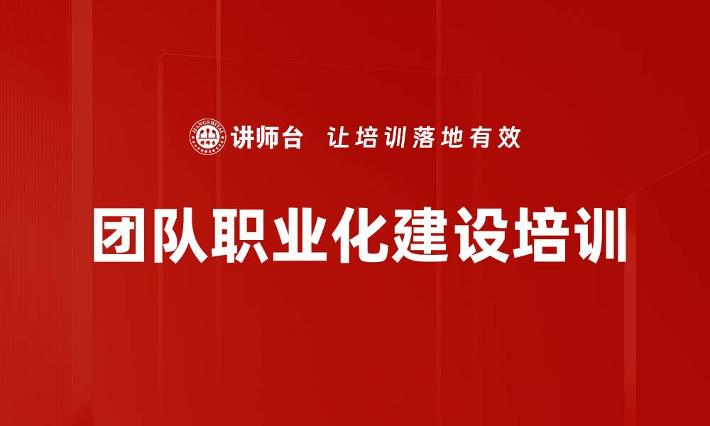 团队职业化建设培训
