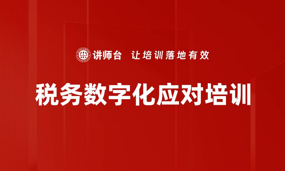 税务数字化应对培训